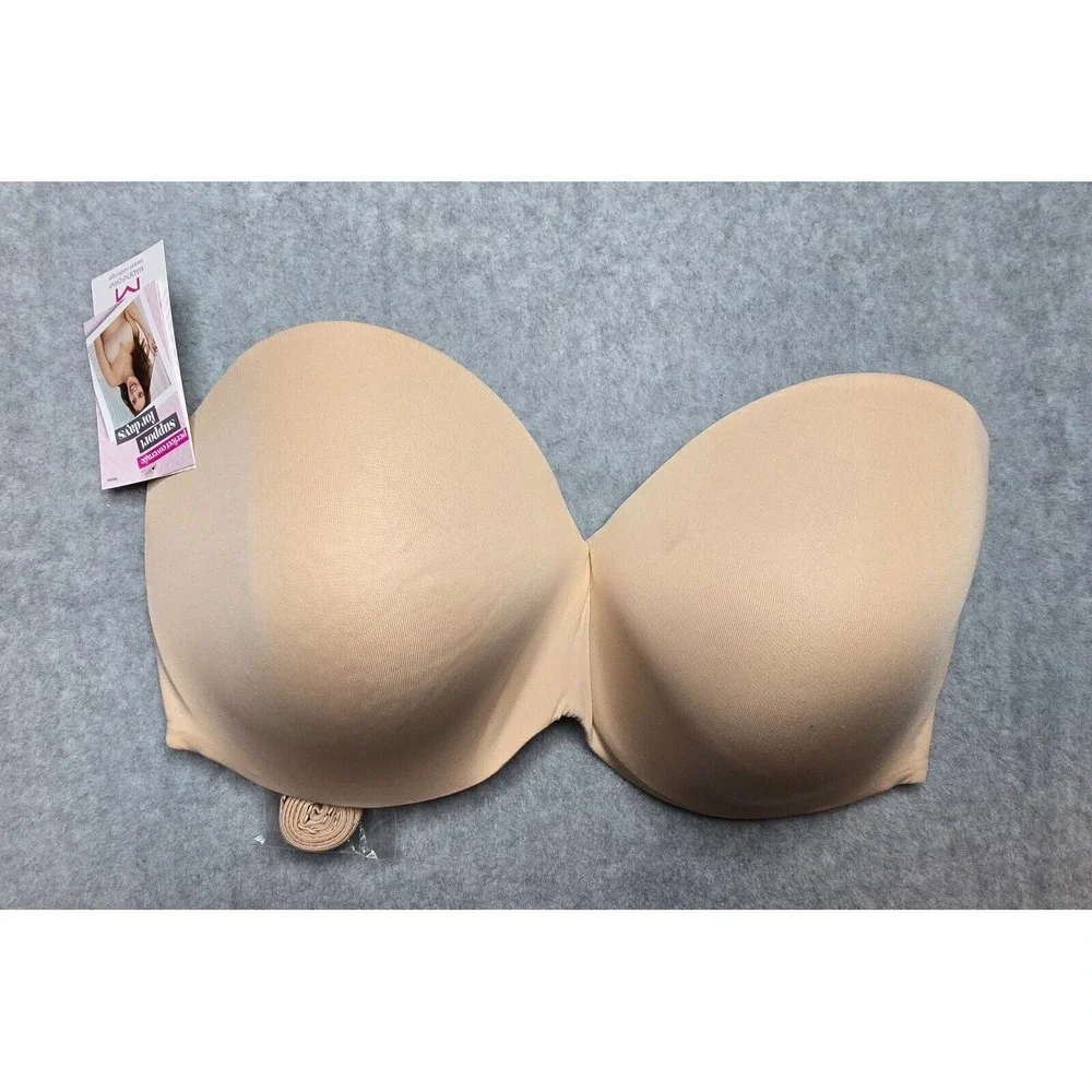 Maidenform Strapless Bra Strapless Bra 38DDD Nude Beige Convertible‎ Formal Prom